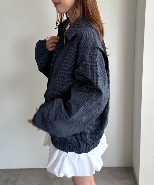 apres jour mignon（アプレジュールミニョン）の「チェックアソートポケットブルゾン【ZOZOTOWN限定アイテム 】（ブルゾン・レディース・ネイビー/ブラック系その他/ブラック・X-LARGE/フリー）」の20枚目の写真