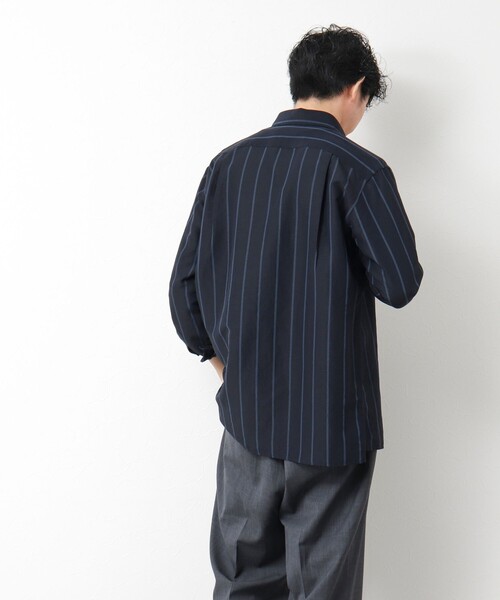 NOLLEY’S（ノーリーズ）の「キュプラリネン レギュラーカラーシャツ 25SS（シャツ/ブラウス・メンズ・ベージュ系その他/ホワイト/ネイビー/ブラック・S/M/L/XL）」の6枚目の写真