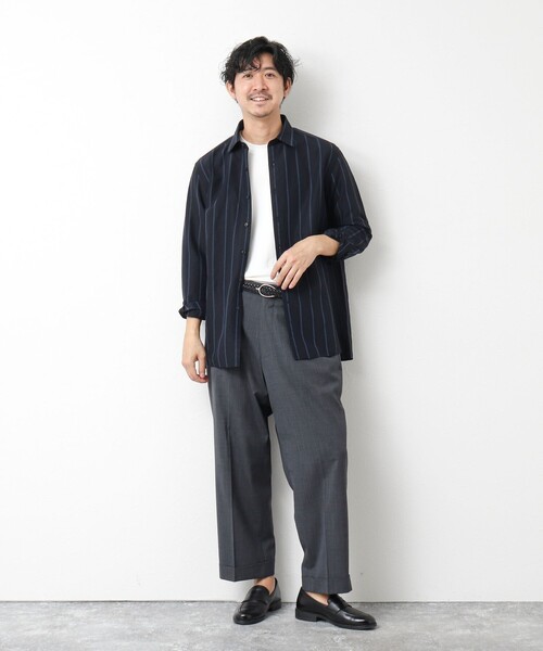 NOLLEY’S（ノーリーズ）の「キュプラリネン レギュラーカラーシャツ 25SS（シャツ/ブラウス・メンズ・ベージュ系その他/ホワイト/ネイビー/ブラック・S/M/L/XL）」の8枚目の写真