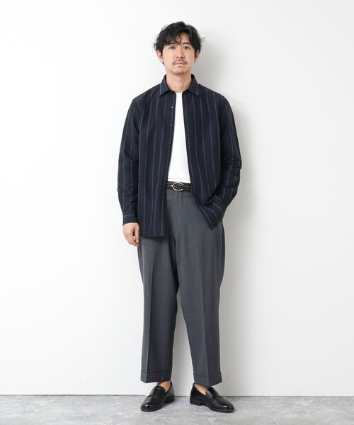 NOLLEY’S（ノーリーズ）の「キュプラリネン レギュラーカラーシャツ 25SS（シャツ/ブラウス・メンズ・ベージュ系その他/ホワイト/ネイビー/ブラック・S/M/L/XL）」の10枚目の写真