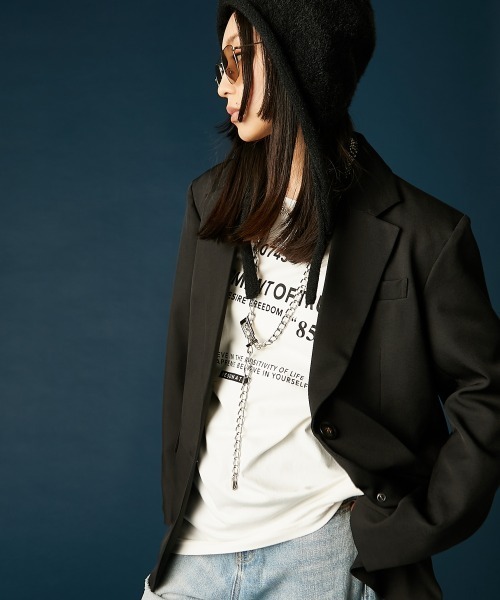 GEVS.（ジェイヴィス）の「綿100％ピグメント染ハートプリントTシャツ＜大きいサイズ有＞GEVS.（Tシャツ/カットソー・レディース・イエロー/オフホワイト/ブラック・M/L/LL/3L/4L/5L）」の8枚目の写真