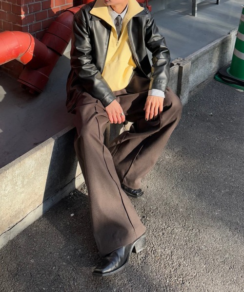 Gaphos （ガフォス）の「ボリュームネックハーフジップスウェット（スウェット・メンズ・イエロー/ブラック/グレー・1/2）」の19枚目の写真