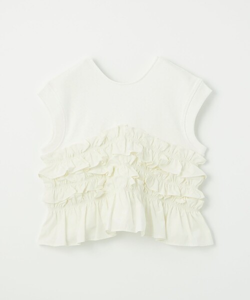 新品タグ付きEMMEL REFINES EM 　2WAY Tシャツ EMMEL REFINES＞EM ティアードフリル 2WAY Tシャツ