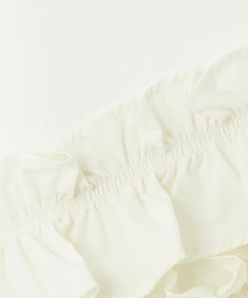 EMMEL REFINES(エメルリファインズ)の「<EMMEL REFINES>EM フライス フリル 2WAY Tシャツ(Tシャツ/カットソー・レディース・ブラック/オフホワイト・FREE)」の7枚目の写真