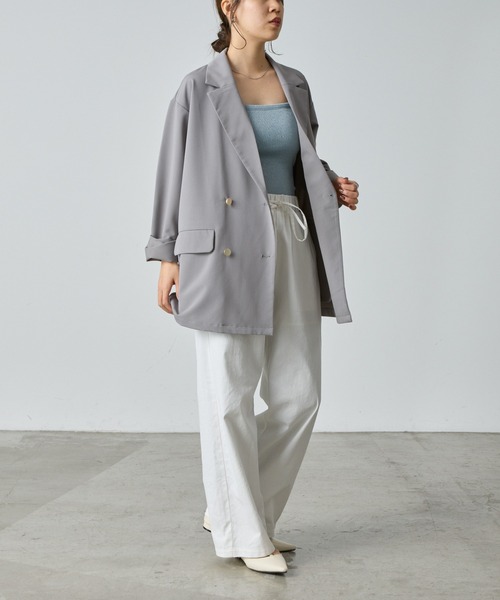 COLONY 2139（コロニートゥーワンスリーナイン）の「ラメフライスカップ付Wストラップキャミソール（キャミソール・レディース・ブルー/シルバー/ブラック/ピンクベージュ・SMALL/MEDIUM/LARGE）」の7枚目の写真