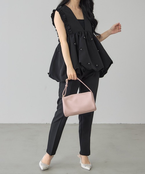 &. NOSTALGIA（アンドドットノスタルジア）の「【ZOZO限定】バルーンペプラムパールベスト（ベスト・レディース・ブラック・M）」の18枚目の写真