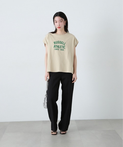 tシャツ 「N.×RUSSELL ATHLETIC」フレンチスリーブTシャツ レディース セール】【N.×RUSSELL ATHLETIC】フレンチスリーブTシャツ（T