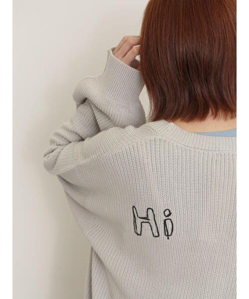 Samansa Mos2（サマンサ モスモス）の「ハンド刺繍風ニットカーディガン（カーディガン/ボレロ・レディース・グレー/クリーム/ネイビー・F）」の16枚目の写真