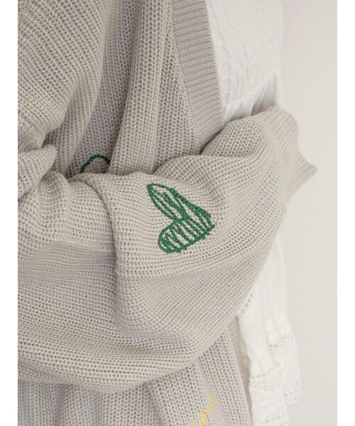 Samansa Mos2（サマンサ モスモス）の「ハンド刺繍風ニットカーディガン（カーディガン/ボレロ・レディース・グレー/クリーム/ネイビー・F）」の17枚目の写真