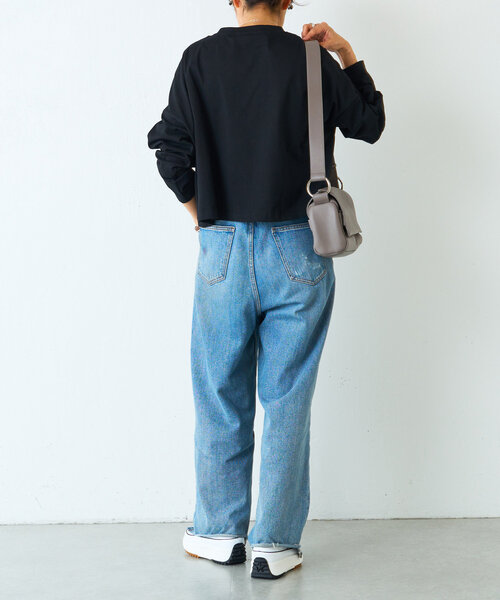 BEARDSLEY(ビアズリー)の「《FRIPIER》クロップロンTee(Tシャツ/カットソー・レディース・ホワイト/ブラック・FREE)」の18枚目の写真