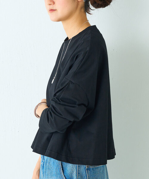 BEARDSLEY(ビアズリー)の「《FRIPIER》クロップロンTee(Tシャツ/カットソー・レディース・ホワイト/ブラック・FREE)」の22枚目の写真