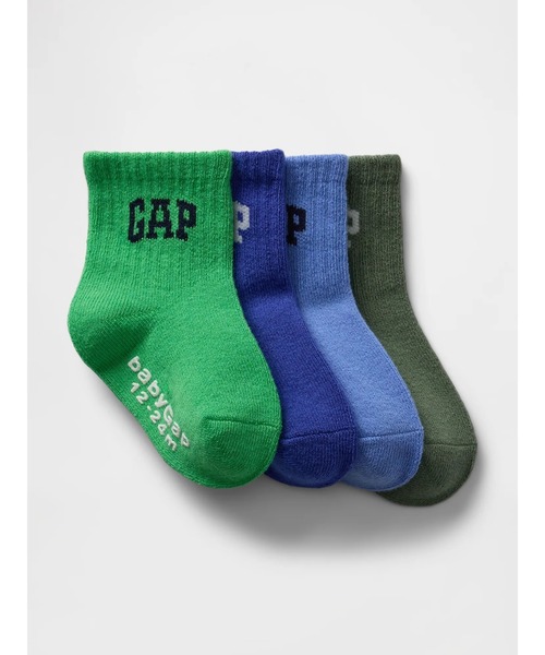 GAP（ギャップ）の「GAPロゴ クオータークルーソックス 4足セット (幼児・ベビー)（ソックス/靴下・キッズ・その他/マルチ・12-24M/4-5 YRS/2-3 YRS）」の2枚目の写真