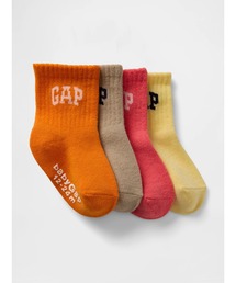 GAP | GAPロゴ クオータークルーソックス 4足セット (幼児・ベビー)(ソックス/靴下)