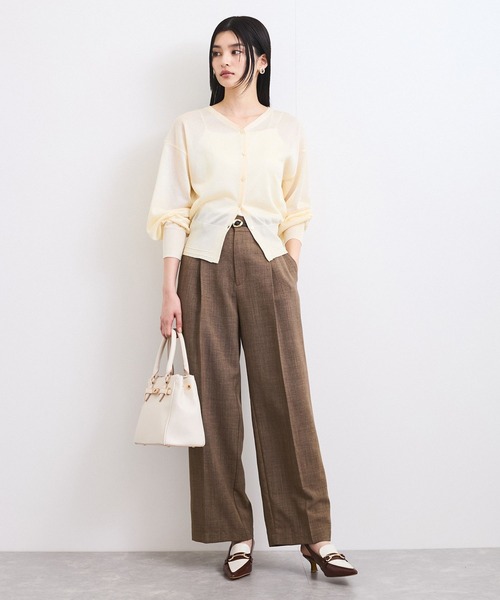 VIS（ビス）の「【前後2WAY】ハート釦シアーカーディガン（カーディガン/ボレロ・レディース・チャコールグレー/ホワイト系その他/レッド系その他・FREE）」の13枚目の写真