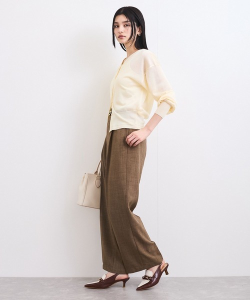 VIS（ビス）の「【前後2WAY】ハート釦シアーカーディガン（カーディガン/ボレロ・レディース・チャコールグレー/ホワイト系その他/レッド系その他・FREE）」の14枚目の写真