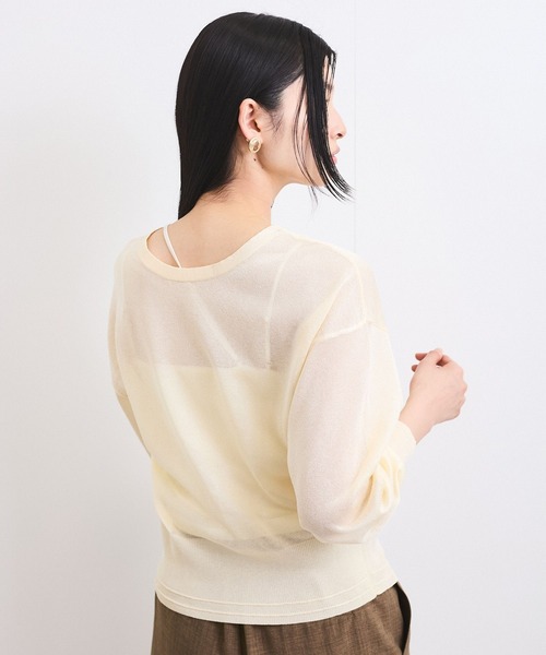 VIS（ビス）の「【前後2WAY】ハート釦シアーカーディガン（カーディガン/ボレロ・レディース・チャコールグレー/ホワイト系その他/レッド系その他・FREE）」の16枚目の写真