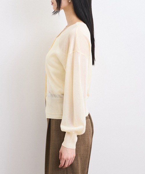 VIS（ビス）の「【前後2WAY】ハート釦シアーカーディガン（カーディガン/ボレロ・レディース・チャコールグレー/ホワイト系その他/レッド系その他・FREE）」の18枚目の写真