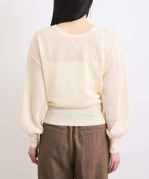 VIS（ビス）の「【前後2WAY】ハート釦シアーカーディガン（カーディガン/ボレロ・レディース・チャコールグレー/ホワイト系その他/レッド系その他・FREE）」の19枚目の写真