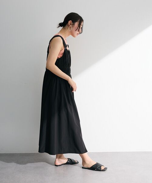 Sugar spoon（シュガースプーン）の「・SUGAR SPOON シャーリングジャンスカ（ジャンパースカート・レディース・ブラック/ライトベージュ/ピンク/チャコールグレー・FREE）」の7枚目の写真