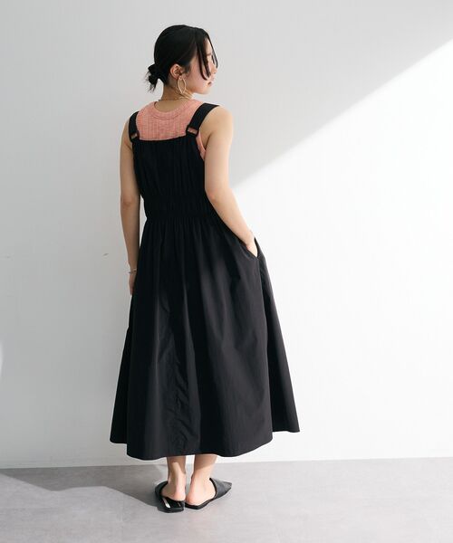 Sugar spoon（シュガースプーン）の「・SUGAR SPOON シャーリングジャンスカ（ジャンパースカート・レディース・ブラック/ライトベージュ/ピンク/チャコールグレー・FREE）」の8枚目の写真