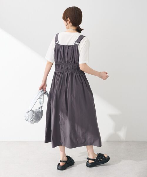 Sugar spoon（シュガースプーン）の「・SUGAR SPOON シャーリングジャンスカ（ジャンパースカート・レディース・ブラック/ライトベージュ/ピンク/チャコールグレー・FREE）」の11枚目の写真