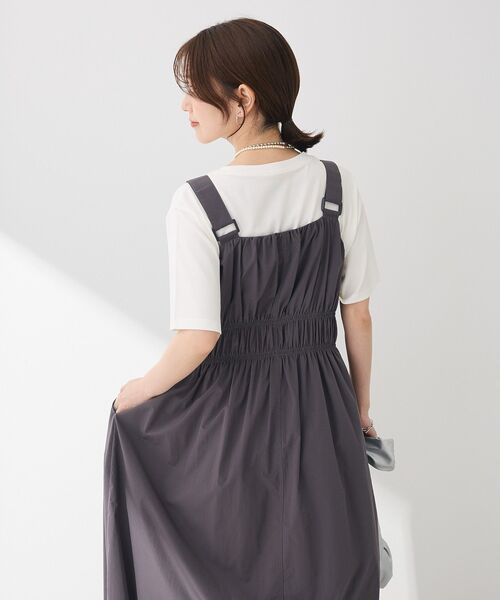 Sugar spoon（シュガースプーン）の「・SUGAR SPOON シャーリングジャンスカ（ジャンパースカート・レディース・ブラック/ライトベージュ/ピンク/チャコールグレー・FREE）」の14枚目の写真