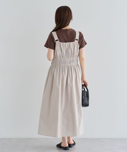 Sugar spoon（シュガースプーン）の「・SUGAR SPOON シャーリングジャンスカ（ジャンパースカート・レディース・ブラック/ライトベージュ/ピンク/チャコールグレー・FREE）」の17枚目の写真