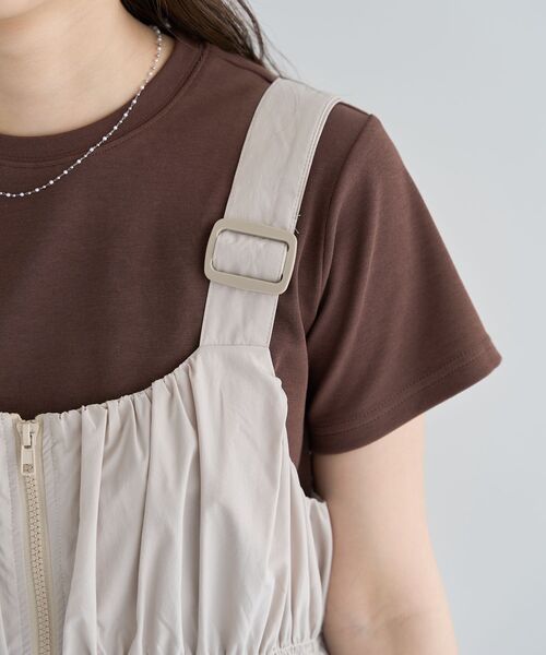 Sugar spoon（シュガースプーン）の「・SUGAR SPOON シャーリングジャンスカ（ジャンパースカート・レディース・ブラック/ライトベージュ/ピンク/チャコールグレー・FREE）」の19枚目の写真