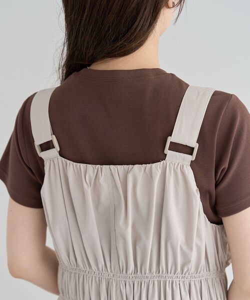 Sugar spoon（シュガースプーン）の「・SUGAR SPOON シャーリングジャンスカ（ジャンパースカート・レディース・ブラック/ライトベージュ/ピンク/チャコールグレー・FREE）」の20枚目の写真