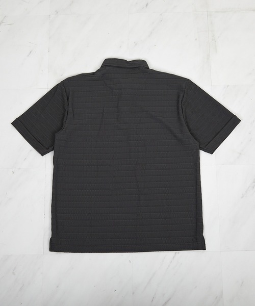 UNION STATION（ユニオンステーション）の「ストレッチポリJQDボーダーポロ（ポロシャツ・メンズ・ブラック/グレー/ネイビー・M/L/LL）」の14枚目の写真
