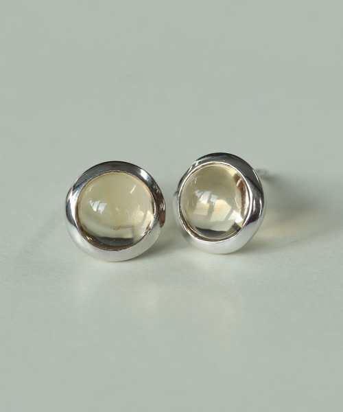 NOIR DE POUPEE（ノワールドプーペ）の「【WEB限定】天然石ラウンドカボションピアス（ピアス（両耳用）・レディース・ブラック系その他/イエロー/パープル/ブラック/イエロー系その他/レッド系その他/ホワイト系その他/パープル系その他/レッド/ホワイト・FREE）」の11枚目の写真