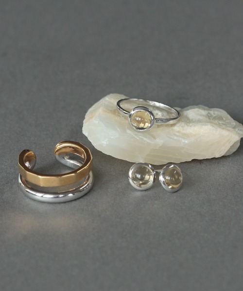 NOIR DE POUPEE（ノワールドプーペ）の「【WEB限定】天然石ラウンドカボションピアス（ピアス（両耳用）・レディース・ブラック系その他/イエロー/パープル/ブラック/イエロー系その他/レッド系その他/ホワイト系その他/パープル系その他/レッド/ホワイト・FREE）」の18枚目の写真