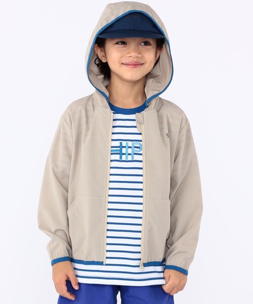 SHIPS（シップス）の「SHIPS KIDS:100～130cm /〈UVカット〉ジップ パーカ（パーカー・キッズ・ベージュ/ライトグリーン・100/110/120/130）」の2枚目の写真