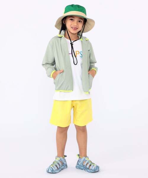 SHIPS（シップス）の「SHIPS KIDS:100～130cm /〈UVカット〉ジップ パーカ（パーカー・キッズ・ベージュ/ライトグリーン・100/110/120/130）」の6枚目の写真