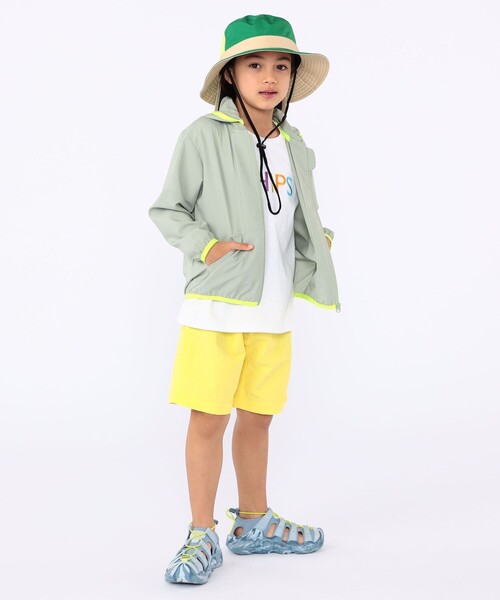 SHIPS（シップス）の「SHIPS KIDS:100～130cm /〈UVカット〉ジップ パーカ（パーカー・キッズ・ベージュ/ライトグリーン・100/110/120/130）」の7枚目の写真