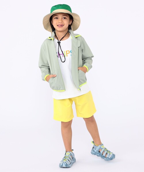 SHIPS（シップス）の「SHIPS KIDS:100～130cm /〈UVカット〉ジップ パーカ（パーカー・キッズ・ベージュ/ライトグリーン・100/110/120/130）」の8枚目の写真