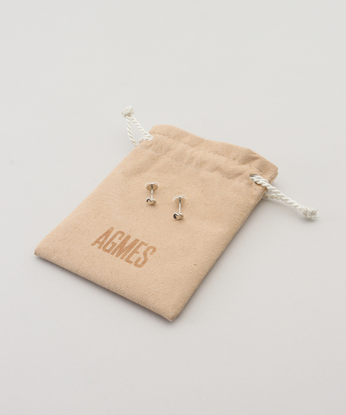 journal standard L'essage(ジャーナルスタンダードレサージュ)の「【AGMES/アグメス】MINI SCULPTEDHEART STUDS STERLING:ピアス(両耳)(ピアス(両耳用)・レディース・シルバー・FREE)」の7枚目の写真