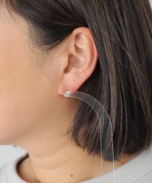 journal standard L'essage(ジャーナルスタンダードレサージュ)の「【AGMES/アグメス】MINI SCULPTEDHEART STUDS STERLING:ピアス(両耳)(ピアス(両耳用)・レディース・シルバー・FREE)」の8枚目の写真