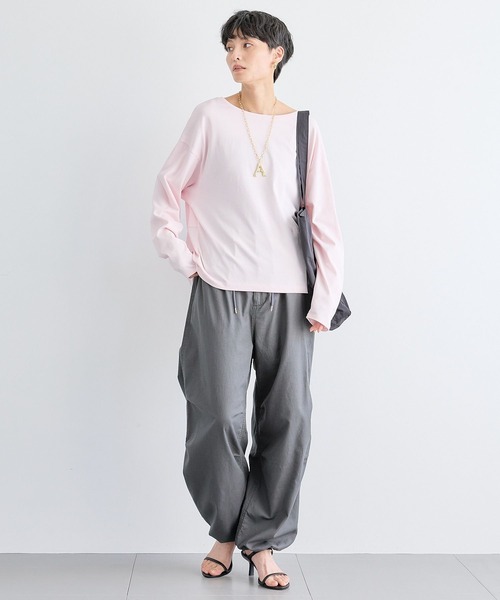 BARNYARDSTORM(バンヤードストーム)の「BARNYARDSTORM / GIZAコットンバックタックロンT【汗染み軽減】マシンウォッシャブル(Tシャツ/カットソー・レディース・ベージュ/チャコールグレー/ホワイト/ピンク/ブラウン・FREE)」の8枚目の写真