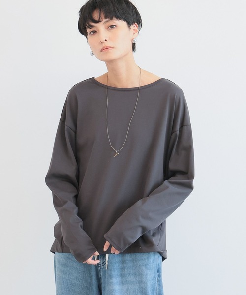 BARNYARDSTORM(バンヤードストーム)の「BARNYARDSTORM / GIZAコットンバックタックロンT【汗染み軽減】マシンウォッシャブル(Tシャツ/カットソー・レディース・ベージュ/チャコールグレー/ホワイト/ピンク/ブラウン・FREE)」の11枚目の写真