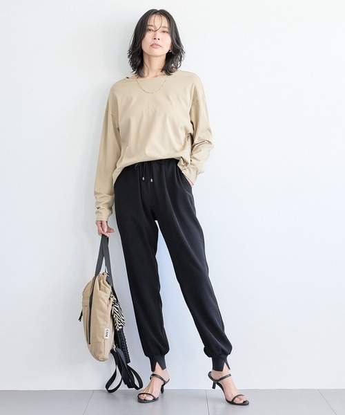 BARNYARDSTORM(バンヤードストーム)の「BARNYARDSTORM / GIZAコットンバックタックロンT【汗染み軽減】マシンウォッシャブル(Tシャツ/カットソー・レディース・ベージュ/チャコールグレー/ホワイト/ピンク/ブラウン・FREE)」の14枚目の写真