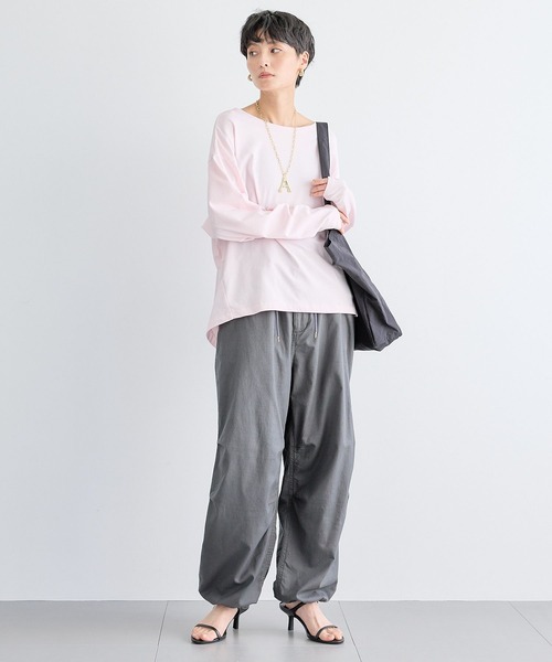 BARNYARDSTORM(バンヤードストーム)の「BARNYARDSTORM / GIZAコットンバックタックロンT【汗染み軽減】マシンウォッシャブル(Tシャツ/カットソー・レディース・ベージュ/チャコールグレー/ホワイト/ピンク/ブラウン・FREE)」の16枚目の写真