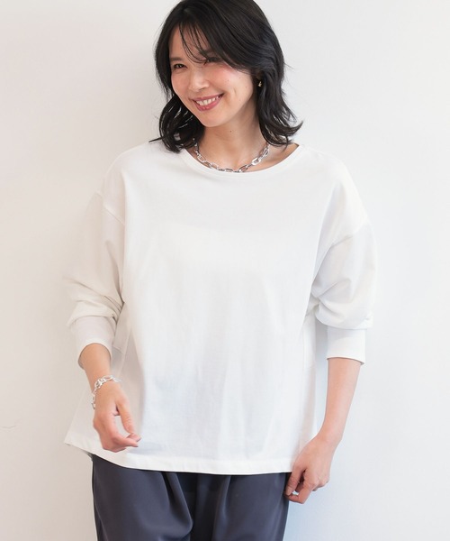 BARNYARDSTORM(バンヤードストーム)の「BARNYARDSTORM / GIZAコットンバックタックロンT【汗染み軽減】マシンウォッシャブル(Tシャツ/カットソー・レディース・ベージュ/チャコールグレー/ホワイト/ピンク/ブラウン・FREE)」の20枚目の写真