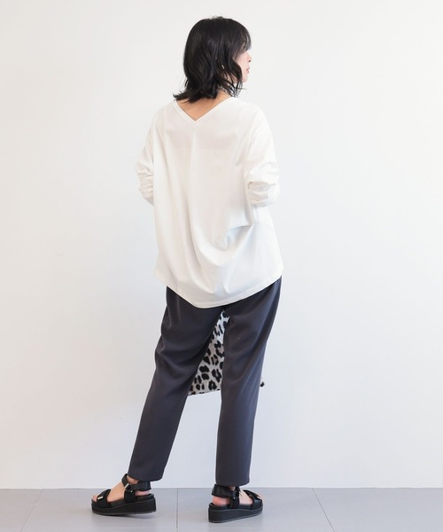 BARNYARDSTORM(バンヤードストーム)の「BARNYARDSTORM / GIZAコットンバックタックロンT【汗染み軽減】マシンウォッシャブル(Tシャツ/カットソー・レディース・ベージュ/チャコールグレー/ホワイト/ピンク/ブラウン・FREE)」の22枚目の写真