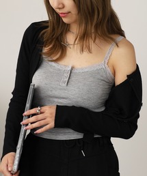 Feminine Front Button Lace Camisole / フェミニンフロントボタンレースキャミソール 秋物 秋服 2026年秋冬