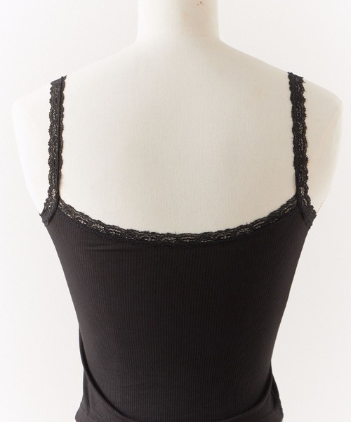 ROOPTOKYO(ループトウキョウ)の「Feminine Front Button Lace Camisole / フェミニンフロントボタンレースキャミソール 夏物 夏服(キャミソール・レディース・ブラック/ホワイト/グレー/グリーン/ピンク・FREE)」の15枚目の写真