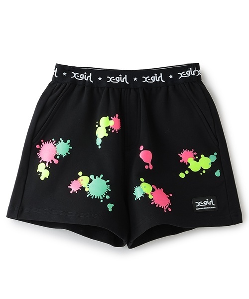 X-girl Stages（エックスガールステージス）の「ウエストロゴペイントショートパンツ（その他パンツ・キッズ・ブラック/ブルー・80ｃｍ/90cm/110cm/100cm/120cm/130cm/140cm）」の4枚目の写真