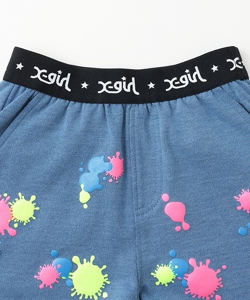 X-girl Stages（エックスガールステージス）の「ウエストロゴペイントショートパンツ（その他パンツ・キッズ・ブラック/ブルー・80ｃｍ/90cm/110cm/100cm/120cm/130cm/140cm）」の6枚目の写真