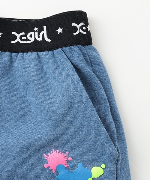 X-girl Stages（エックスガールステージス）の「ウエストロゴペイントショートパンツ（その他パンツ・キッズ・ブラック/ブルー・80ｃｍ/90cm/110cm/100cm/120cm/130cm/140cm）」の7枚目の写真