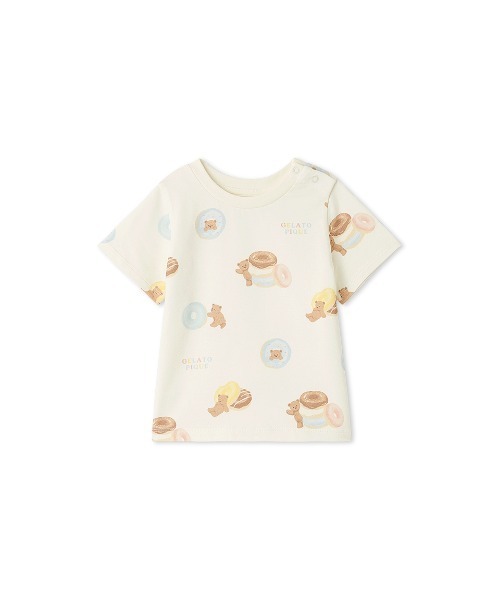 セール】【BABY】ドーナツベア柄Tシャツ（ルームウェア/パジャマ